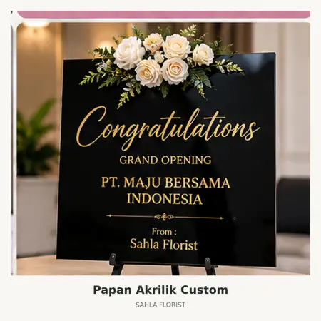 Papan Bunga Akrilik Benowo